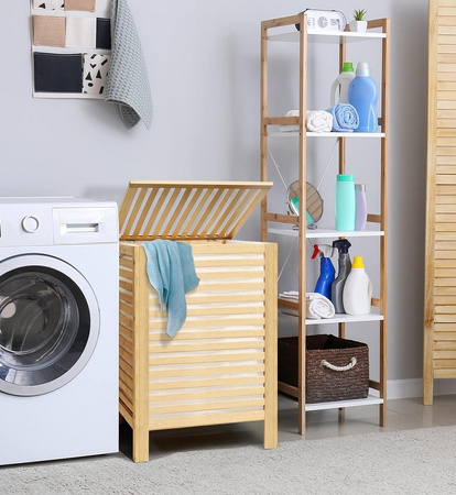 Kosz na pranie bambusowy jednokomorowy BAMBOO 40x40x57cm