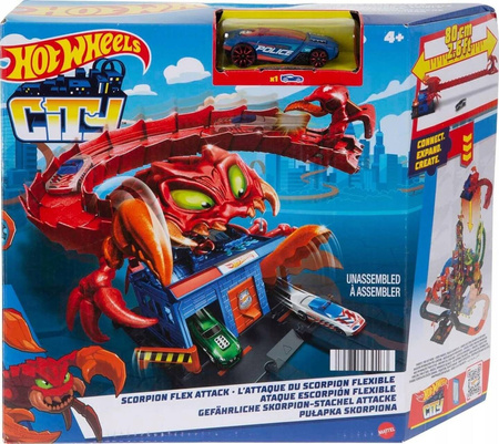 HOT WHEELS CITY PUŁAPKA GROŹNEGO SKORPIONA ZESTAW TEMATYCZNY TOR + AUTKO