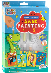 Zestaw Obrazki do malowania piaskiem Dinozaury Piaskowe kolorowanki