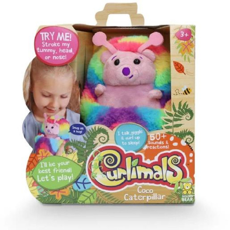 CURLIMALS INTERAKTYWNA GĄSIENICA COCO JEŻYK Maskotka Sensoryczna Plusz
