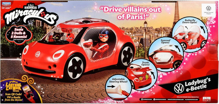 MIRACULUM BIEDRONKA I CZARNY KOT Volkswagen E-Beetle Pojazd Auto Samochód