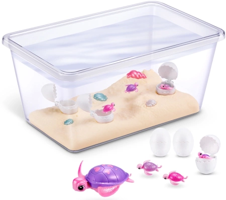 ZURU PETS ALIVE ZESTAW MAMA ŻÓŁW I MAŁE ŻÓWIKI W AKWARIUM