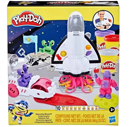CIASTOLINA ZESTAW PLAY DOH RAKIETA + 10 TUBEK