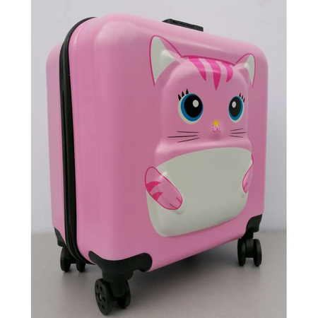 KOT KOTEK WALIZKA 3D DZIECIĘCA BAGAŻ SZYFR DLA DZIECI