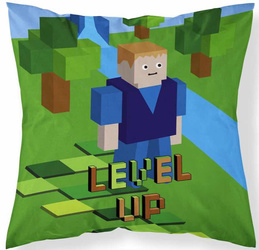 Poduszka Jasiek 40x40 Minecraft Level Up +Wkład
