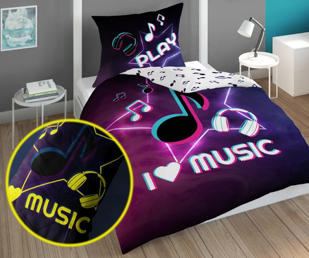 SŁUCHAWKI TIK TOK MUZYKA POŚCIEL160X200 BAWEŁNA