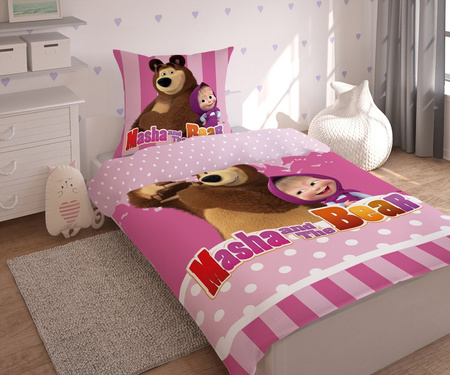 MASZA I NIEDZWIEDŹ MASHA POŚCIEL 160x200 BAWEŁNA
