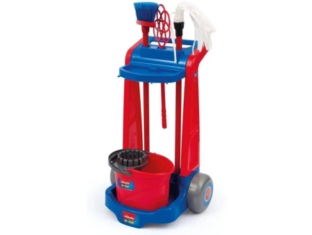 VILEDA Junior WÓZEK DO SPRZĄTANIA DLA DZIECI ZESTAW WIADRO MOP MIOTŁA