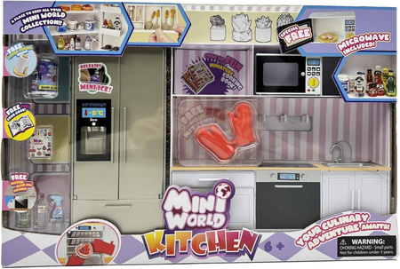 MINI WORLD KITCHEN DUŻA KUCHNIA AKCESORIA JEDZENIE MINI FOOD