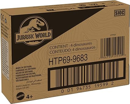 DINOZAURY JURASSIC WORLD ZESTAW 4 FIGURKI DLA DZIECI