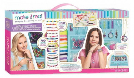 MAKE IT REAL ZESTAW DO ROBIENIA BIŻUTERII KORALIKI DLA DZIECI
