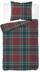 ŚWIĘTA ŚWIĄTECZNA POŚCIEL KRATA KRATKA CZERWONA FLANELA MŁODZIEŻOWA 140X200