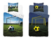 PIŁKA NOŻNA FOOTBALL BRAMKA GOL PIŁKI POŚCIEL BAWEŁNA FLUO ŚWIECI 140X200