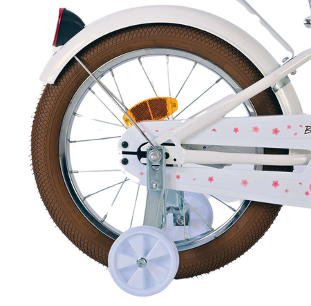 ROWER ROWEREK DLA DZIECI DZIECIĘCY BIAŁY KOSZ WSTĄŻKI FOTELIK DZWONEK KÓŁKA