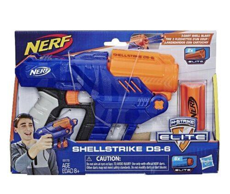 NERF N-STRIKE ELITE Shellstrike PISTOLET WYRZUTNIA
