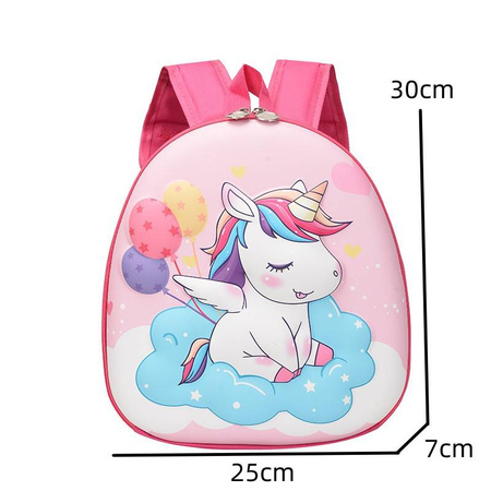 JEDNOROŻEC PLECAK PLECACZEK 3D PRZEDSZKOLA DZIECI