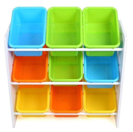 REGAŁ KOLOROWY ORGANIZER POJEMNIKI ZABAWKI DZIECI