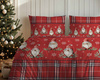POŚCIEL ŚWIĄTECZNA ŚWIĘTA CZERWONA KRASNAL KRATA BAWEŁNA FLANELA 160X200