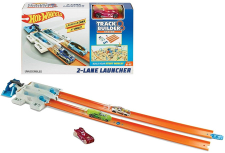 TOR HOT WHEELS ZESTAW PODWÓJNA WYRZUTNIA + AUTO