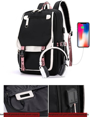 PLECAK SZKOLNY MŁODZIEŻOWY MIEJSKI DO SZKOŁY A4 POMPON