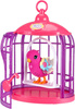 Little Live Pets  Ptaszek Ptak śpiewający w klatce 26457 Różowy Klatka
