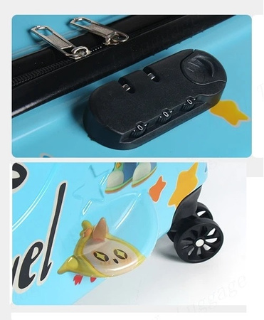 WALIZKA PODRÓŻNA JEŻDŻĄCA DZIECI KABINOWA JEŹDZIK BAGAŻ PODRĘCZNY KÓŁKACH