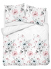 POŚCIEL KWIATKI  ŁĄKA OGRÓD BIAŁA BAWEŁNA DO SYPIALNI  220X200