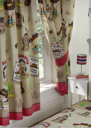 KOWBOY KOWBOJ RODEO INDIANIN BYK Zasłonki Zasłony