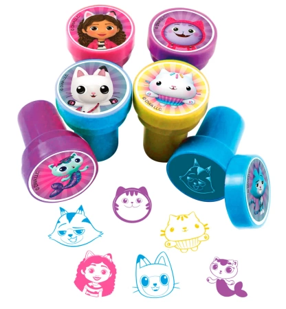 KOCI DOMEK GABI Pieczątki dla dzieci 12 szt. kolorowe stempelki DreamWorks