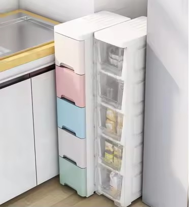 PLASTIKOWY POJEMNIK REGAŁ ŁAZIENKI KUCHNI ZABAWKI SZAFKA SZUFLADY 5 PÓŁEK