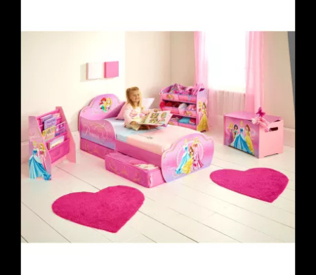 DISNEY Princess ŁÓŻKO ŁÓŻECZKO KSIĘŻNICZKI SZUFLAD