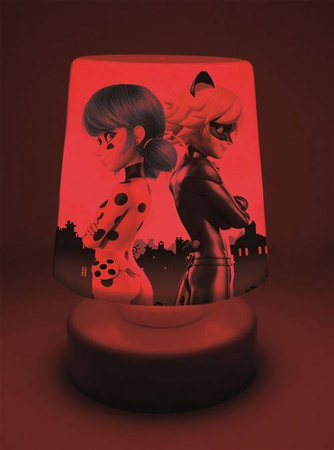 BIEDRONKA I CZARNY KOT MIRACULUM LAMPKA NOCNA ŚWIECI W 7 KOLORACH