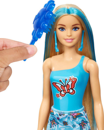 BARBIE COLOR REVEAL 6 LALKA KOLOROWE WZORY RETRO LATA 60 NIESPODZIANKI TUBA