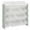 BIAŁY MIĘTOWY PLASTELOWY REGAŁ ORGANIZER POJEMNIKI DZIECI