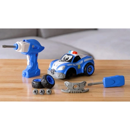 POLICJA AUTO DO SKRĘCANIA ROZKRĘCANIA MAŁY MECHANIK RC STEROWANY DŻWIĘKI