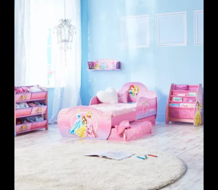 DISNEY Princess ŁÓŻKO ŁÓŻECZKO KSIĘŻNICZKI SZUFLAD