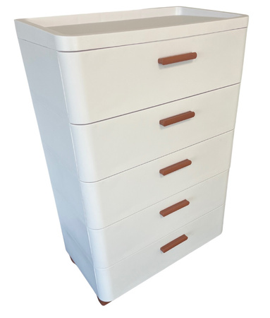 PLASTIKOWY POJEMNIK REGAŁ KOSZ NA ZABAWKI SZAFKA SZUFLADY 5 PÓŁEK