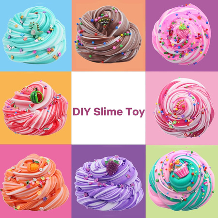 MASA ZESTAW DO ROBIENIA SLIME GLUTÓW BUTTER 34 SZT AKCESORIA JEDNOROŻEC