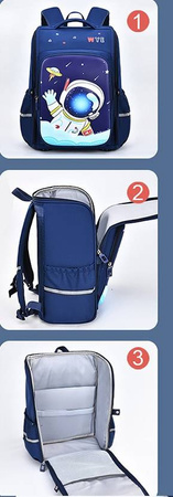 KOSMOS TORNISTER PLECAK SZKOLNY NA KÓŁKACH 3D