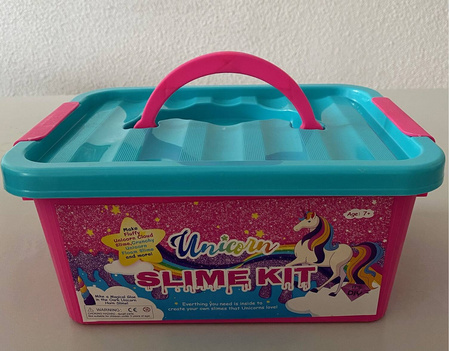 DUŻY ZESTAW SLIME GLUTY WALIZKA JEDNOROŻEC PACHNIE