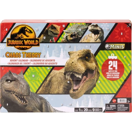 JURASSIC WORLD FIGURKI DNOZAURY CHAOS THEORY KALENDARZ ADWENTOWY 2024