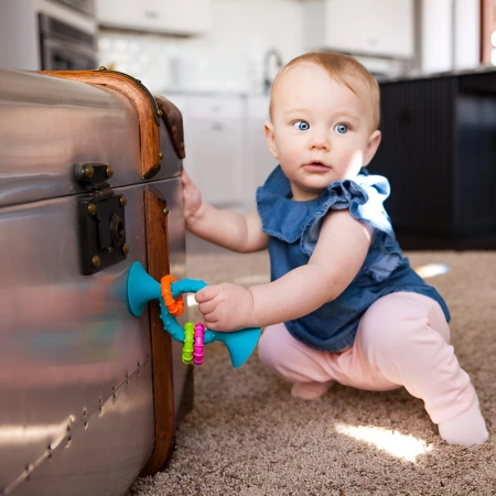 Bobo Przyssawka GRYZAK Niebieska Fat Brain Toy GRZECHOTKA DLA DZIECI F166