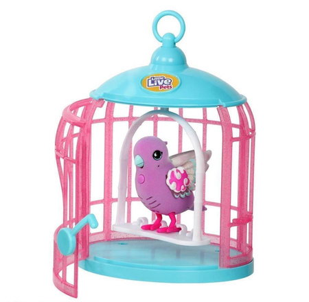 LITTLE LIVE PETS INTERAKTYWNY PTASZEK + KLATKA ŚWIECI