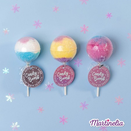MARTINELIA Duża Kula musująca do kąpieli na patyku Lizak dla dzieci Candy
