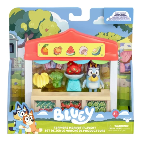 BLUEY SKLEP SPOŻYWCZY WARZYWNIAK MINI ZESTAW TARG FIGURKA BLUE Akcesoria