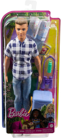 BARBIE LALKA KEN NA KEMPINGU ZABAWKA DLA DZIEWCZYNKI AKCESORIA HHR66