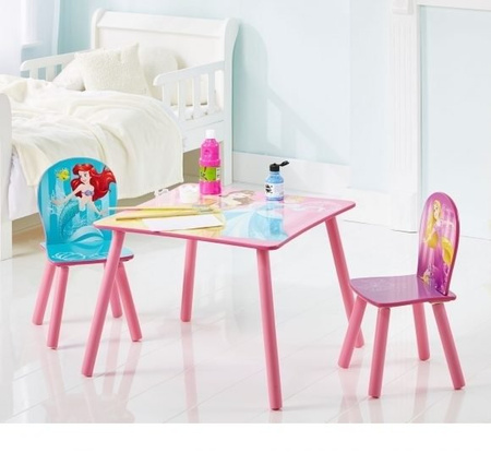 DISNEY PRINCESS KSIĘŻNICZKI STÓŁ STOLIK KRZESŁA