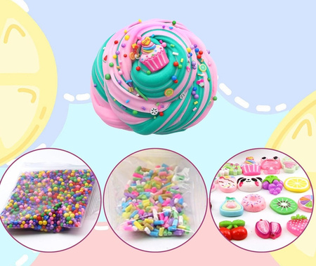 MASA ZESTAW DO ROBIENIA SLIME GLUTÓW BUTTER 34 SZT AKCESORIA JEDNOROŻEC