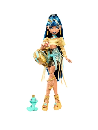 Monster High Lalka podstawowa Cleo De Nile zwierzątko Kobra Hissette HXH74