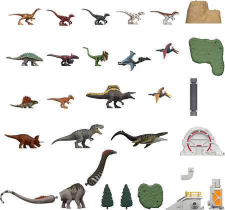 JURASSIC WORLD ODRODZENIE KALENDARZ ADWENTOWY FIGURKI AKCESORIA DINOZAURY